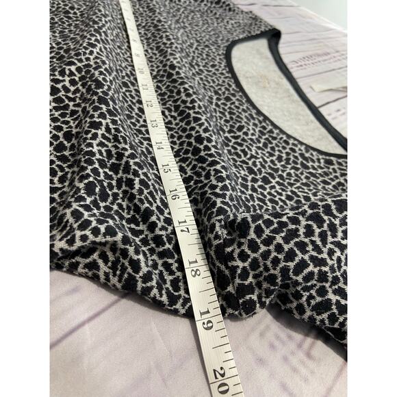 Talbots Sweater Womens M Animal Print 3/4 Sleeves Scoop Neck Cotton Blend - Picture 6 of 12